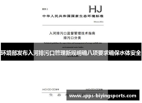 环境部发布入河排污口管理新规明确八项要求确保水体安全