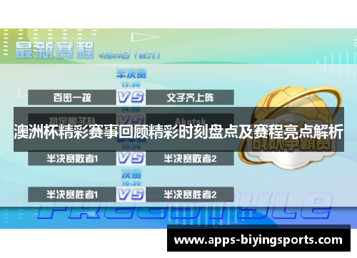 澳洲杯精彩赛事回顾精彩时刻盘点及赛程亮点解析 澳洲杯精彩赛事回顾精彩时刻盘点及赛程亮点解析